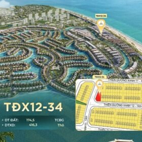 Vị trí lô đất TĐX12-34 đường Thiên Đường Xanh 12, diện tích đất 174,5m2, diện tích xây dựng 416,3m2